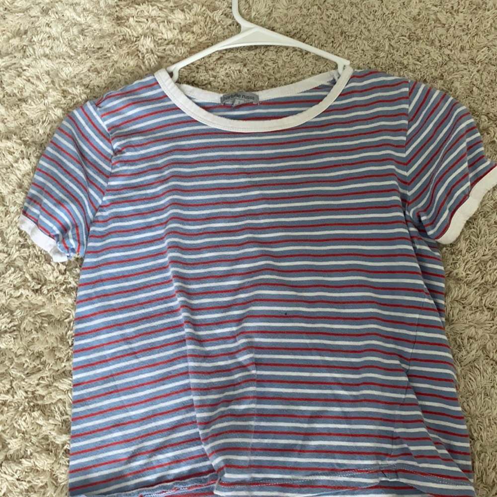 Red white and blue crop top